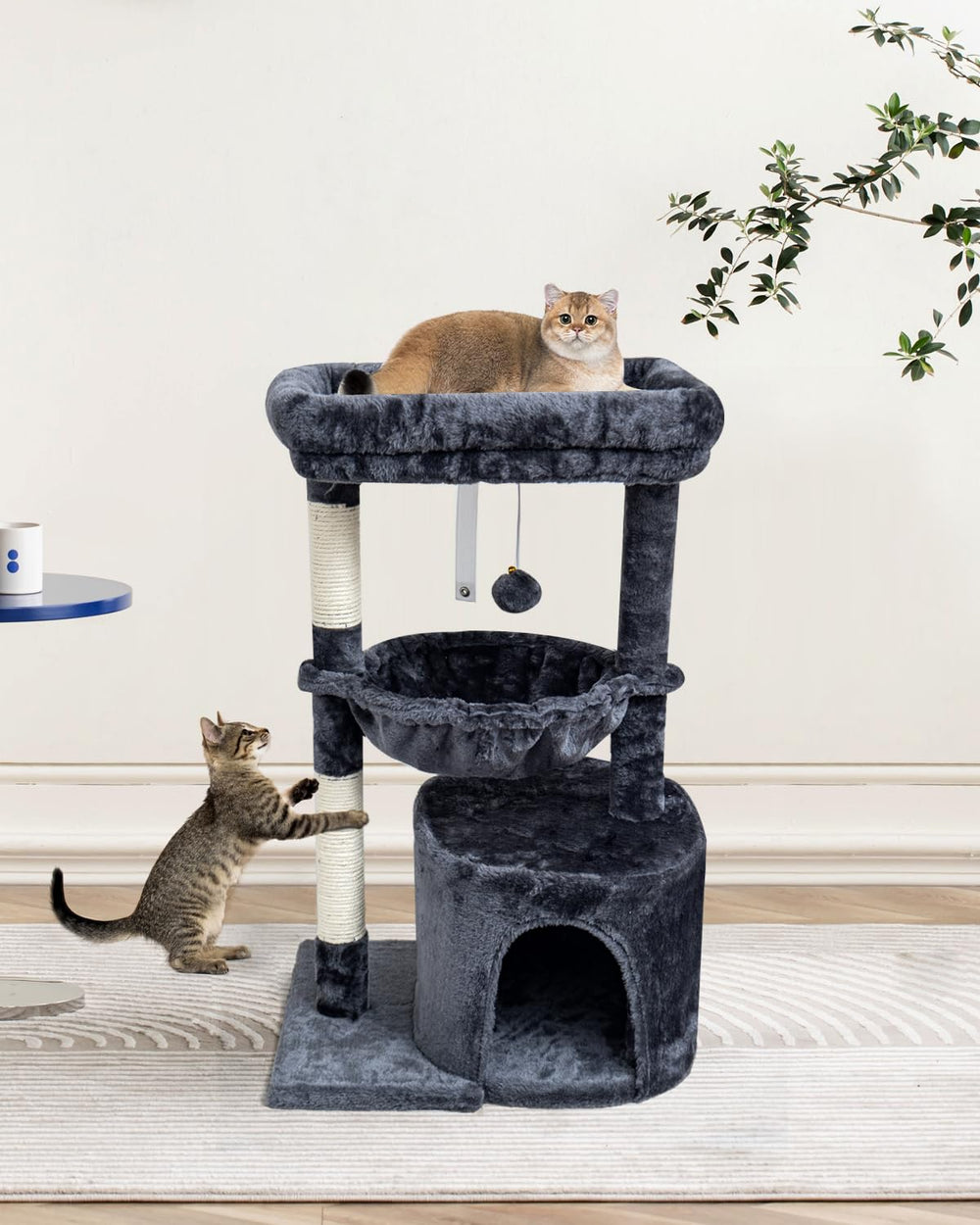 SYANDLVY arbre-chat surface-verniee-lisse : nettoyage rapide et durabilite9