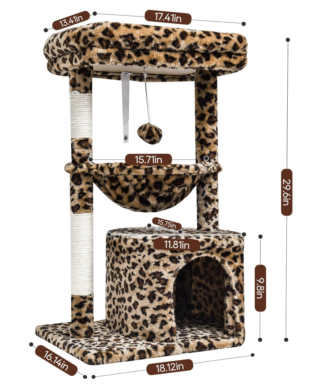 SYANDLVY maison-chat moderne cocon-rembourré, refuge douillet pour chats.