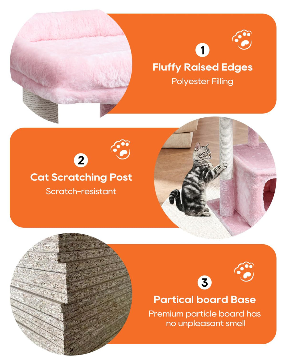 SYANDLVY rembourrage peluche rose chaleur et confort pour votre chat.