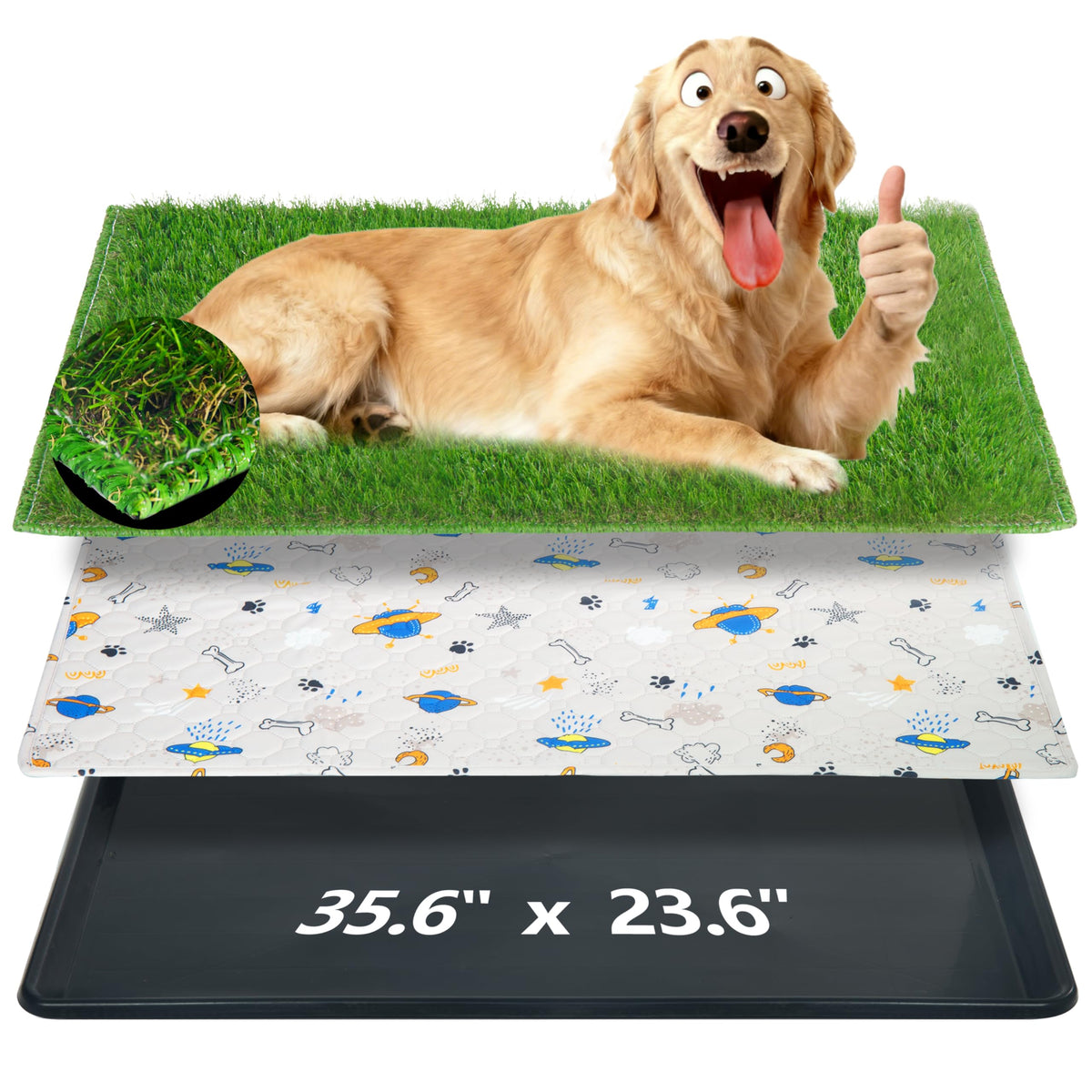 SyFatWeen Dog Loo – herbe artificielle pour entraînement intérieur et extérieur.