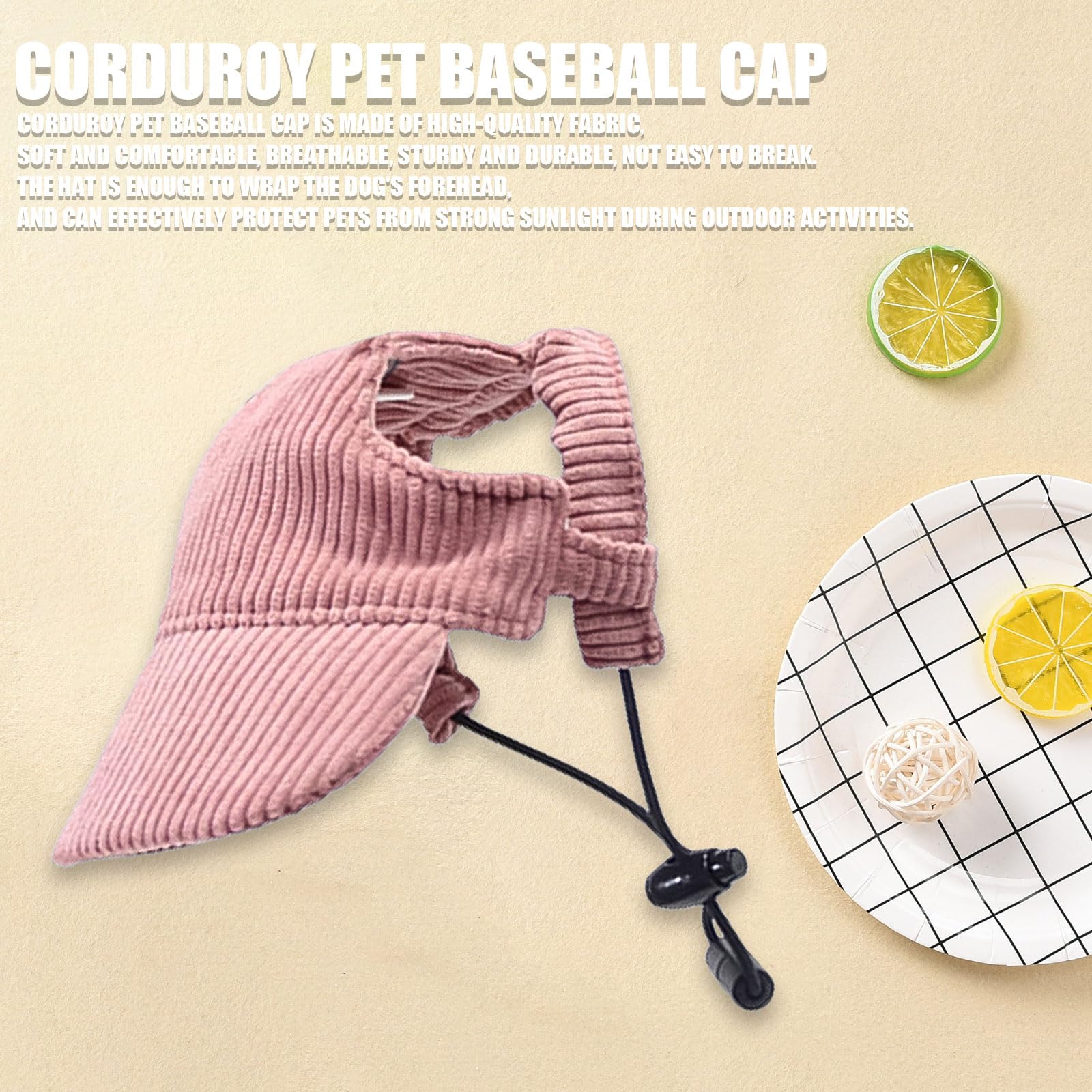 Chapeau chien Symphonyw avec ouvertures pour les oreilles, design mignon et pratique.