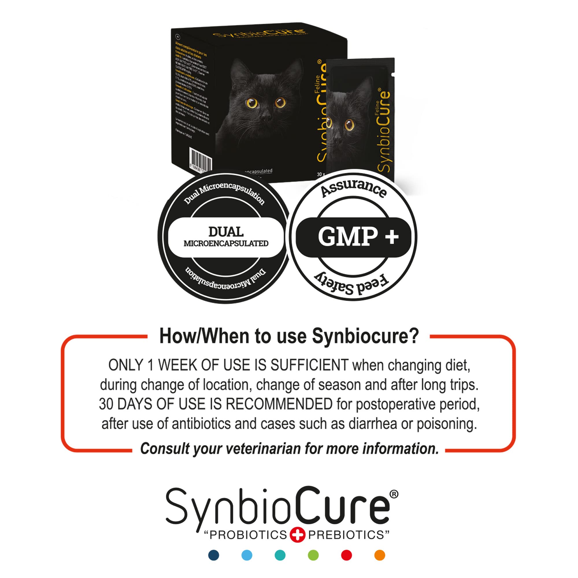 SynbioCure chat: mélange dans l alimentation, digestion potentiellement plus fluide