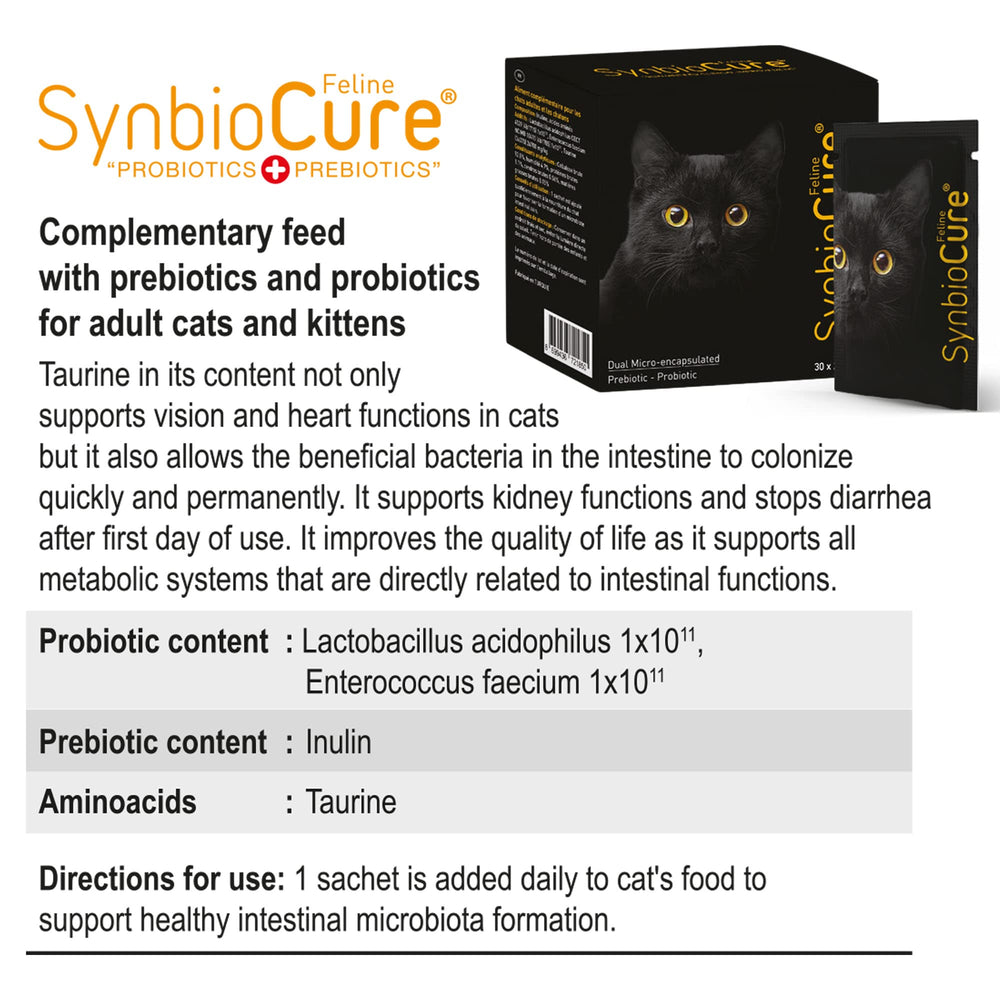 SynbioCure chat: sachet pratique, option végane et sans gluten pour l alimentation