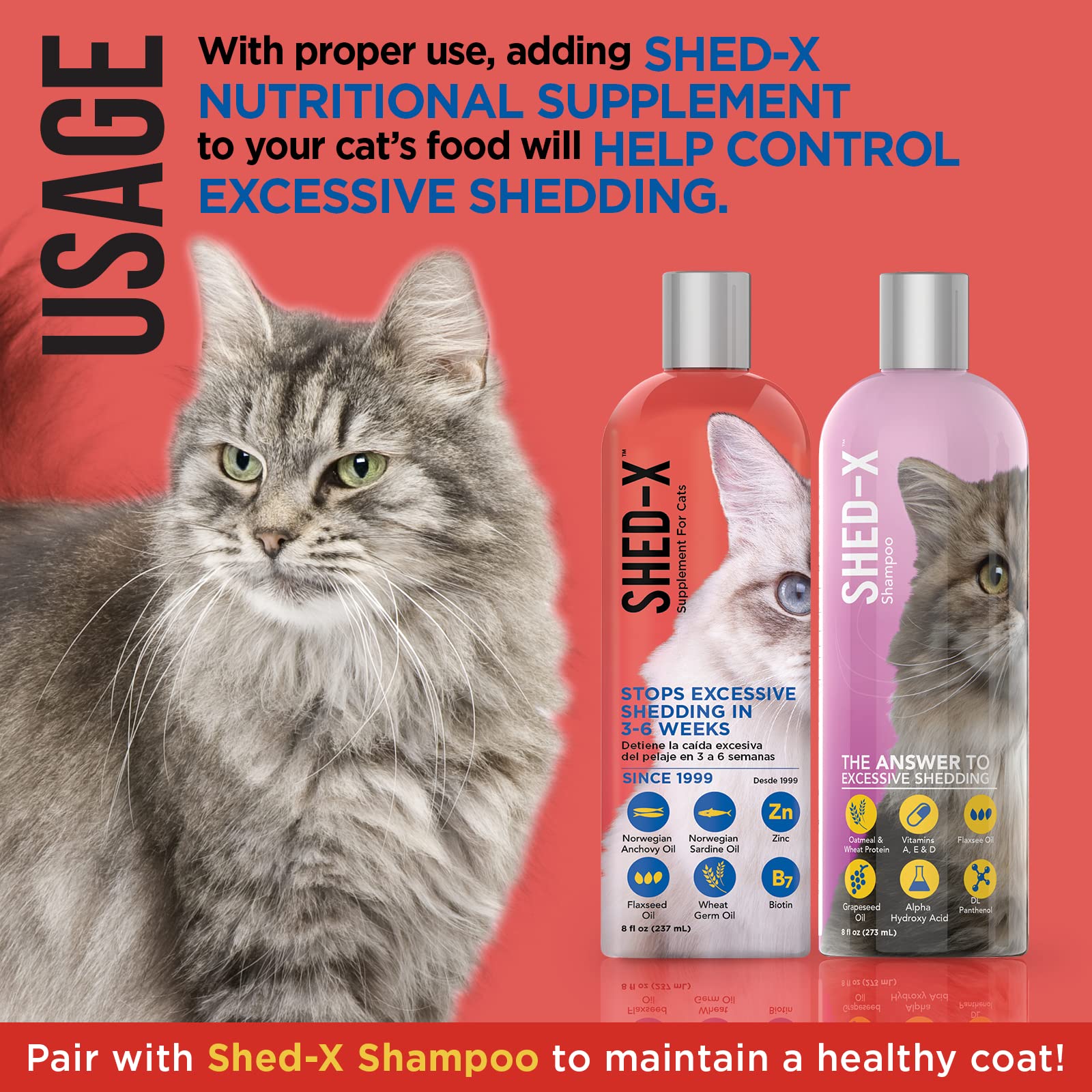 Dose quotidienne Shed-X facilement administrable avec le repas.