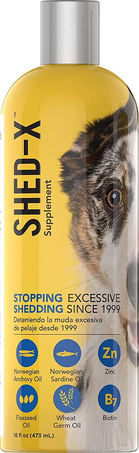 Shed-X de SynergyLabs flacon-liquide-chien versement facile pour nourrir le pelage.