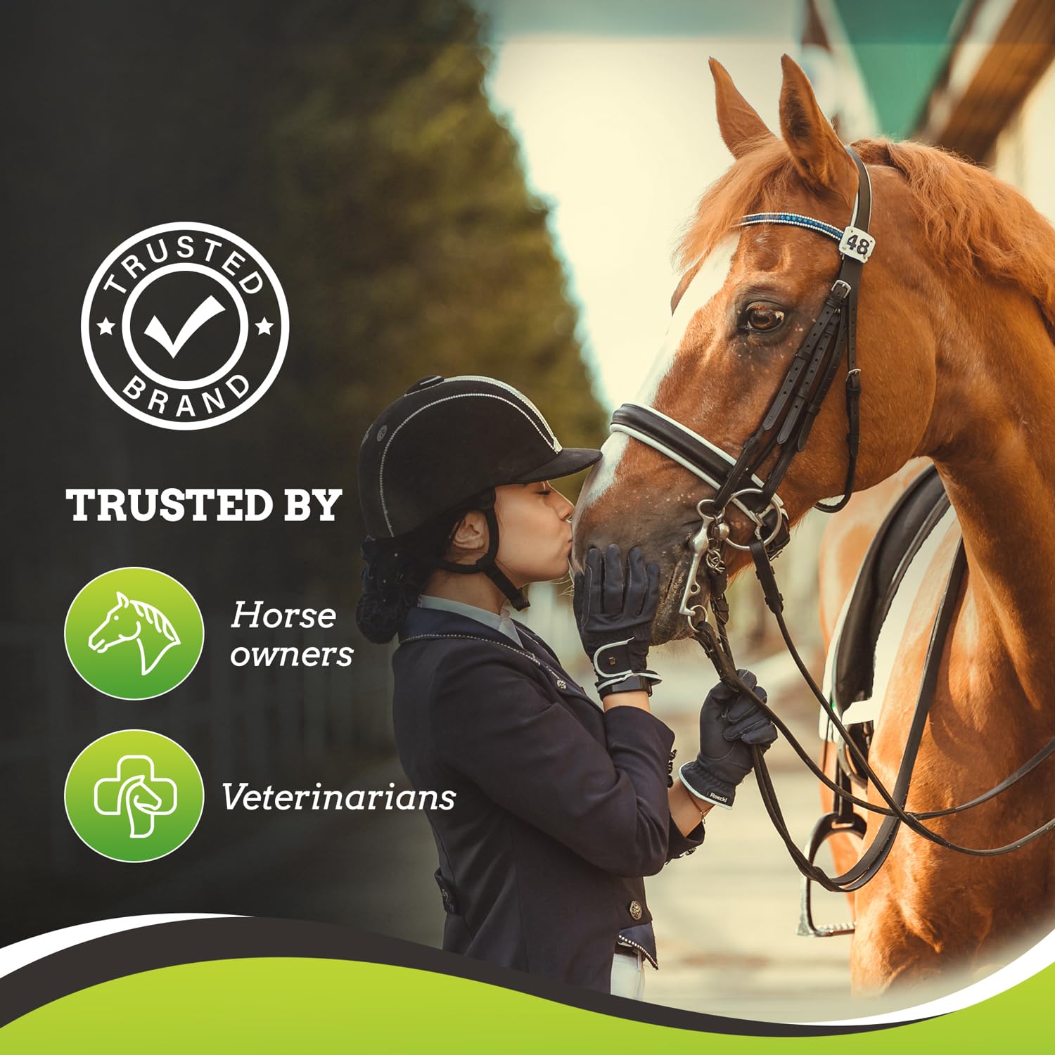 SynNutra Equine SynChill – étiquette NASC sur le flacon, preuve de qualité.