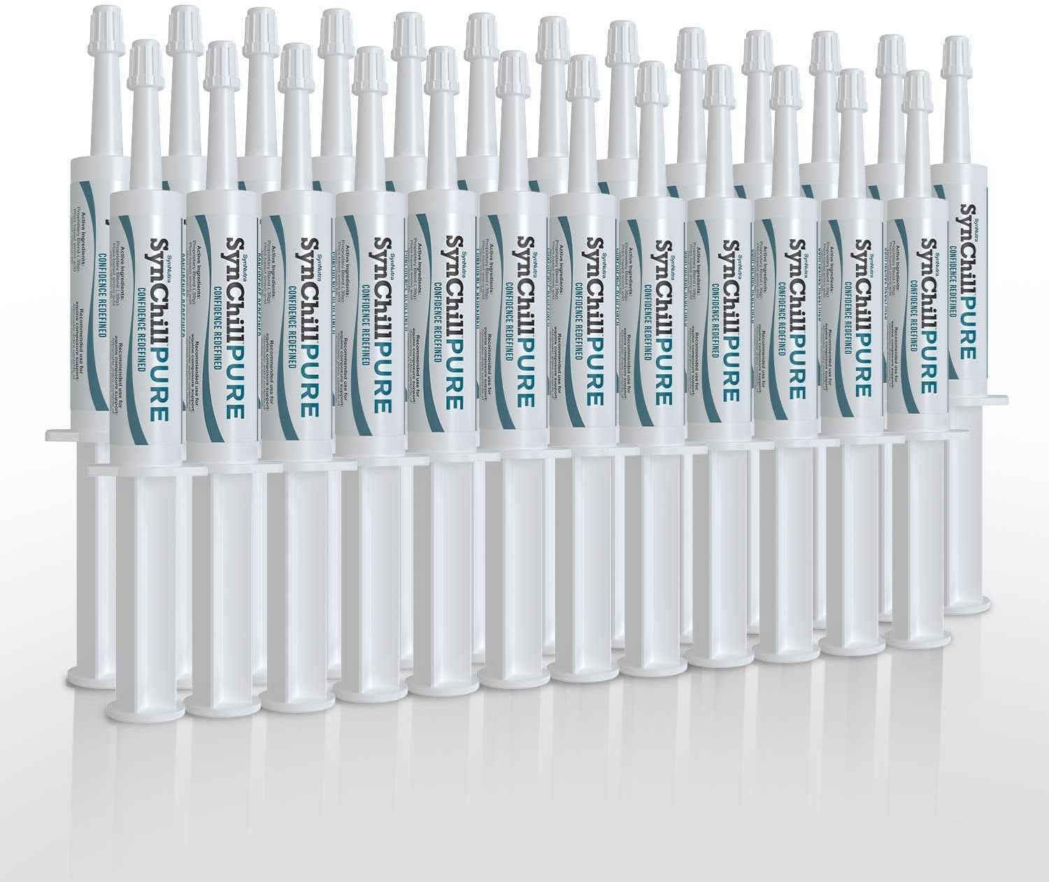 SynNutra Equine SynChill Pure 25 Pack – emballage pratique pour une supplémentation quotidienne calme
