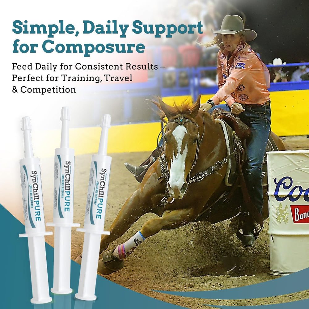 SynNutra Equine SynChill Pure — ingrédients à base de plantes pour une utilisation quotidienne