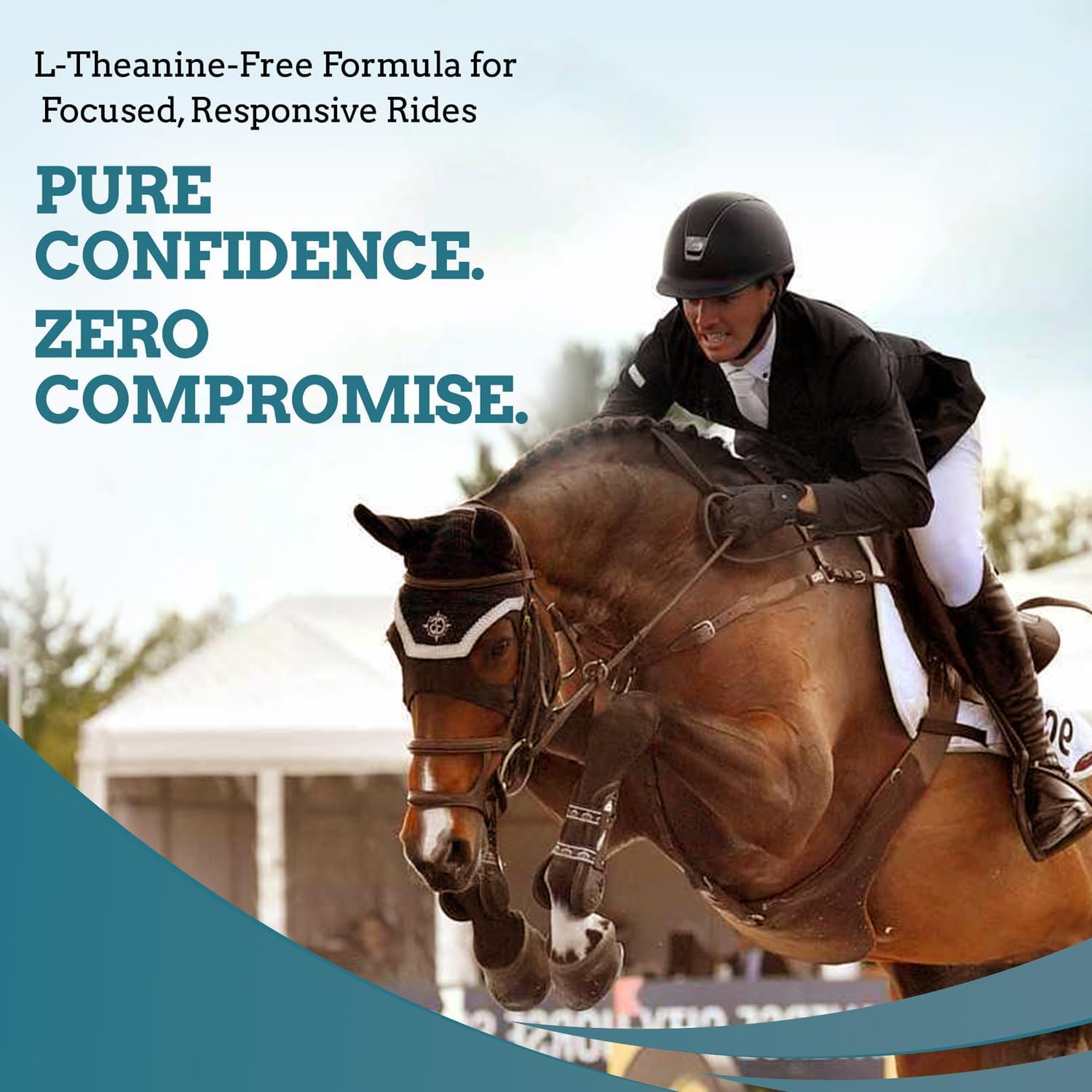 SynNutra Equine SynChill Pure — scène d’entraînement montrant le cheval attentif et calme