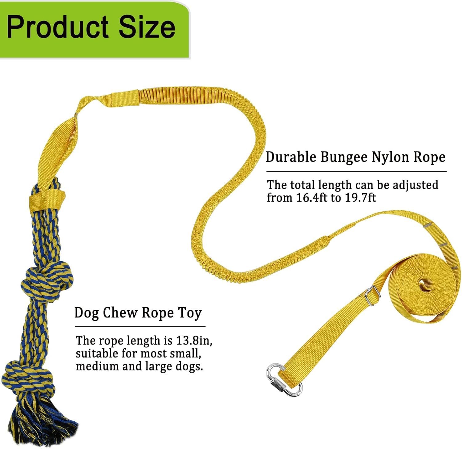 SYOOY jouet tir-bungee extérieur pour petit chien, robustesse et divertissement durable.