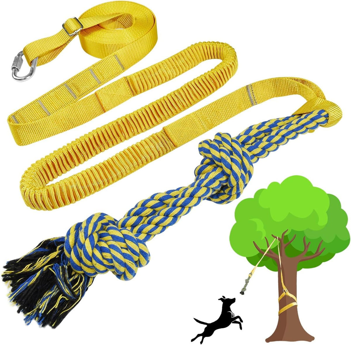 SYOOY jouet tir-bungee pendu à l'arbre, idéal pour stimulation et jeu en plein air.