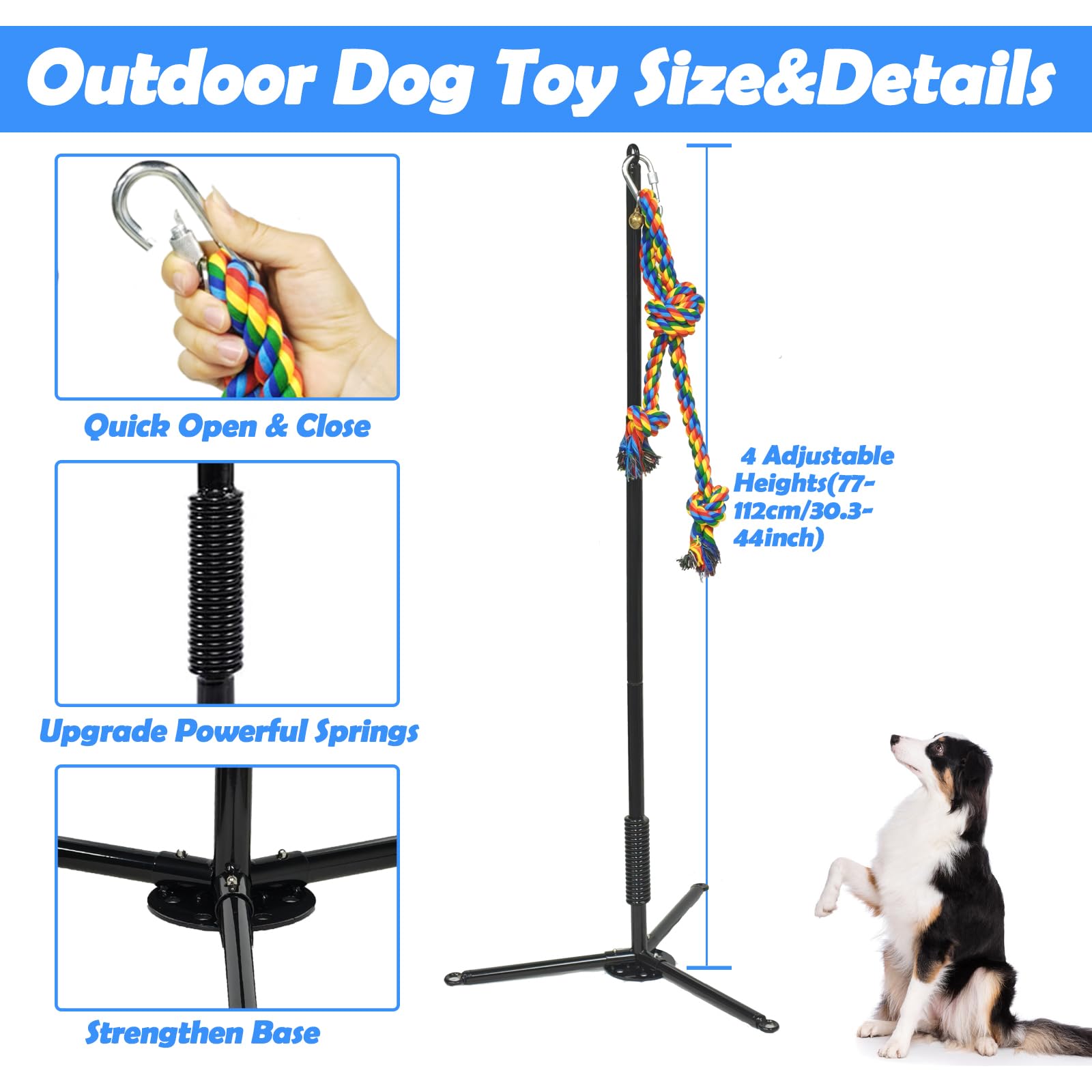 SYOOY Tether: corde de jeu pour chien, stimulation et morsure contrôlée.