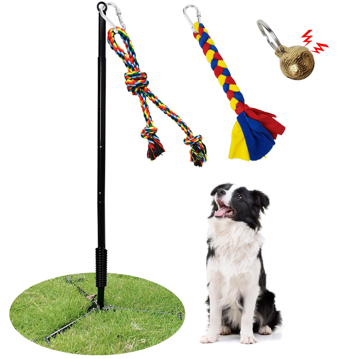 SYOOY Tether: poteau extérieur pour exercice et stimulation canine.