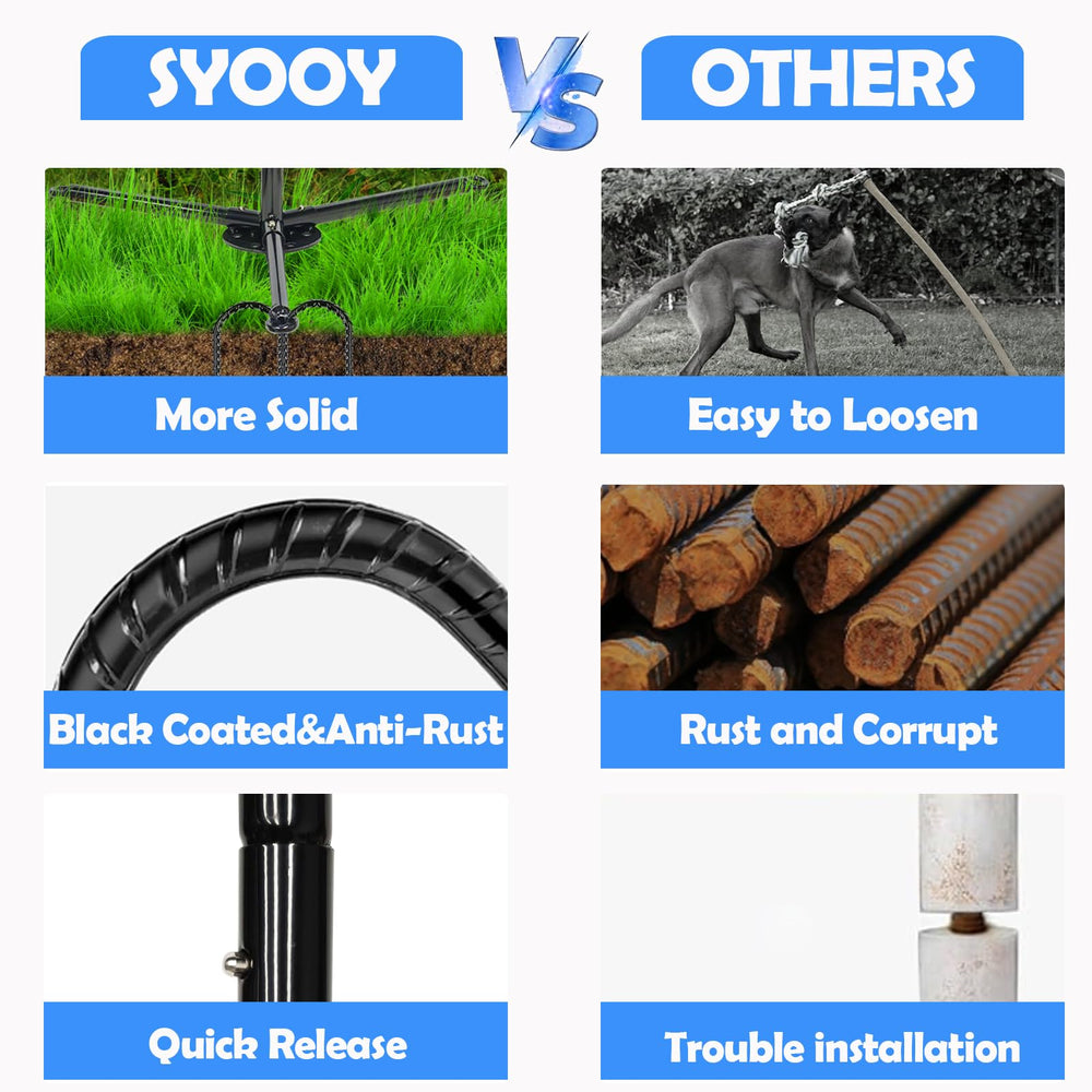SYOOY Tether: piquets d’ancrage solides pour fixer solidement au sol.