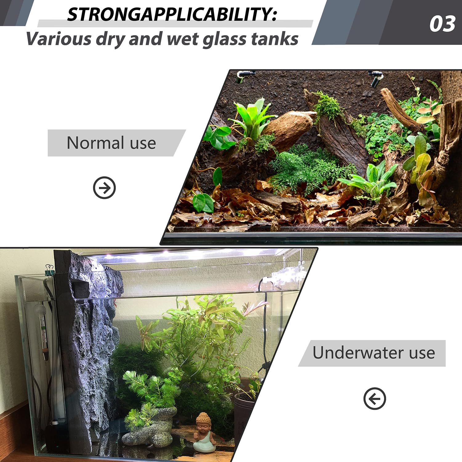 Support facile à découper Sysmashing, installation rapide dans le terrarium.