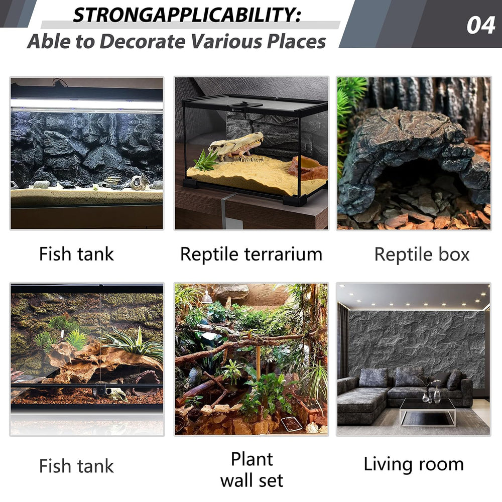 Parois 17,7 x 11,8 po pour agencement modulable du terrarium.