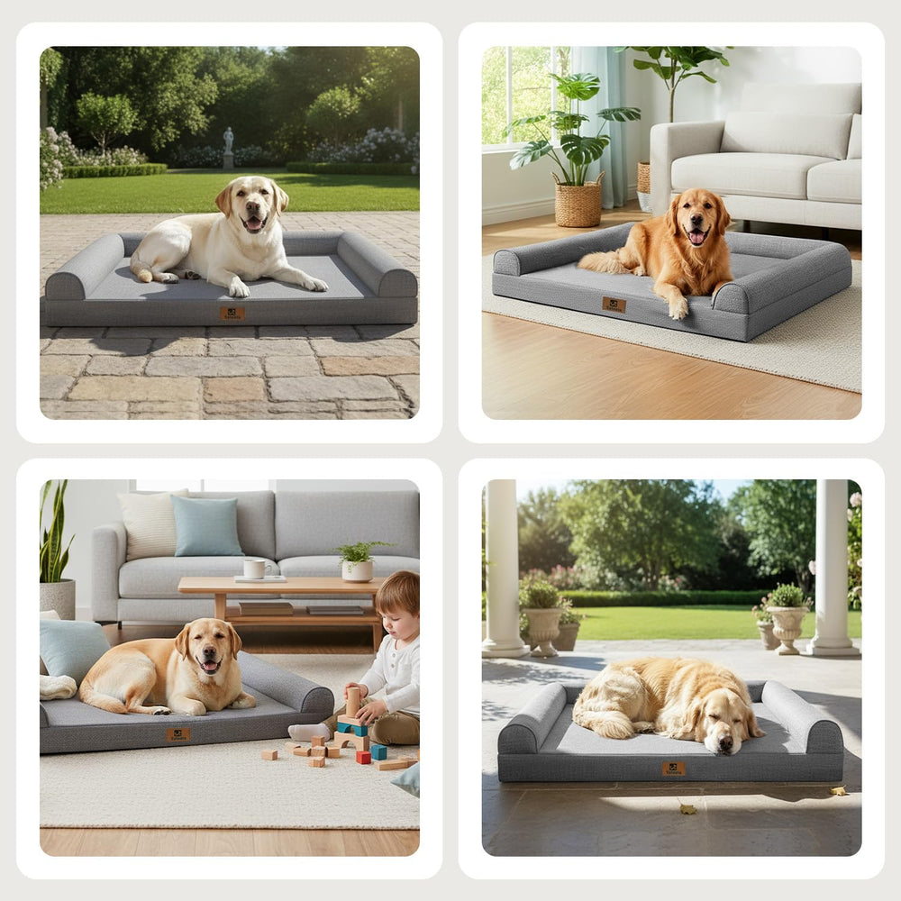 Sytopia lit chien grand format dans le salon: endroit cosy pour se reposer.