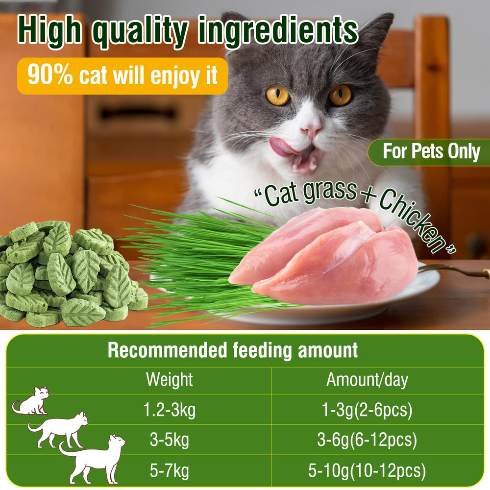 SYWUAII friandise herbe chat 100 g, goût naturel.