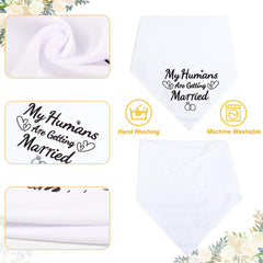SZEE bandana chien mariage blanc, gros plan élégant et confortable.