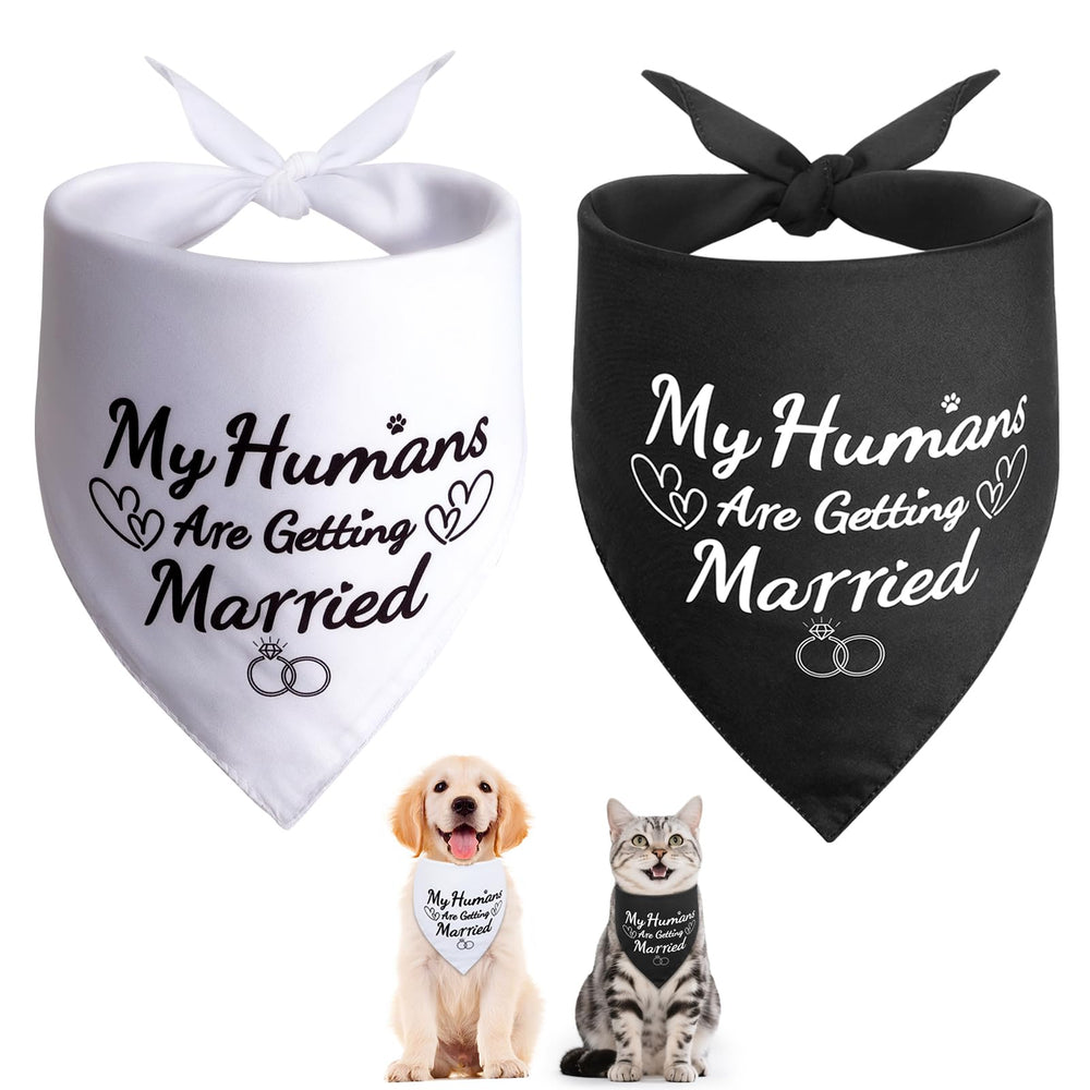 SZEE: ensemble de deux bandanas pour chien, parfait pour un mariage.