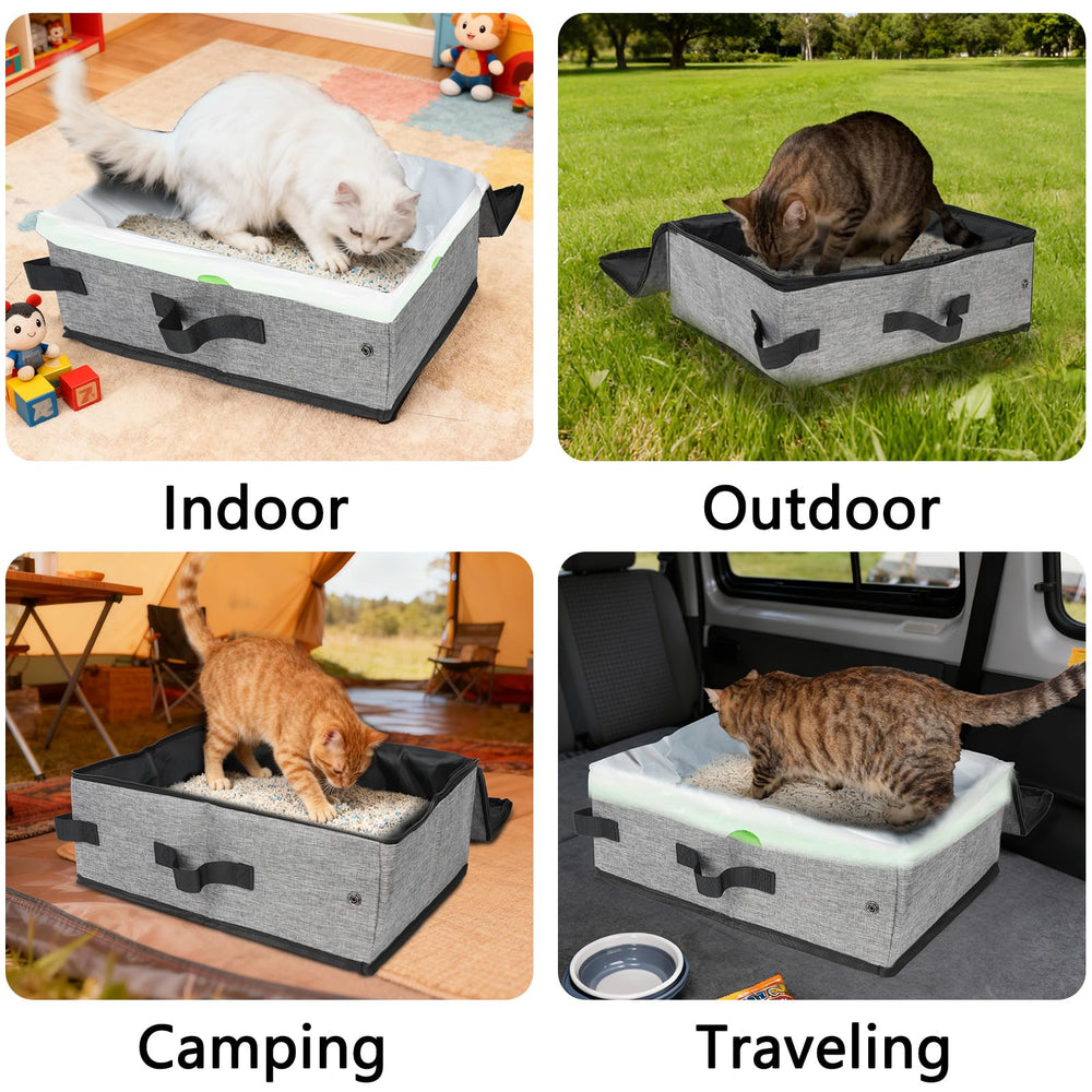 Utilisation pratique en hôtel ou camping pour un chat confortable en déplacement.