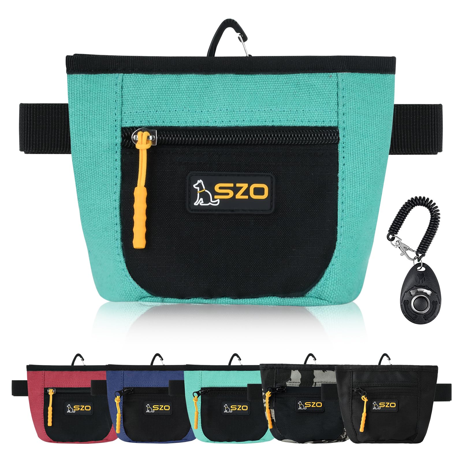 Poche SZO pour friandises chien avec fermeture magnétique, pratique lors des séances.
