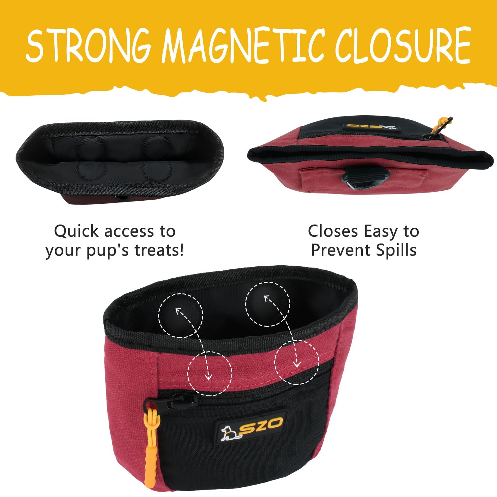 SZO Trousse dressage chien avec ceinture taille, port confortable.
