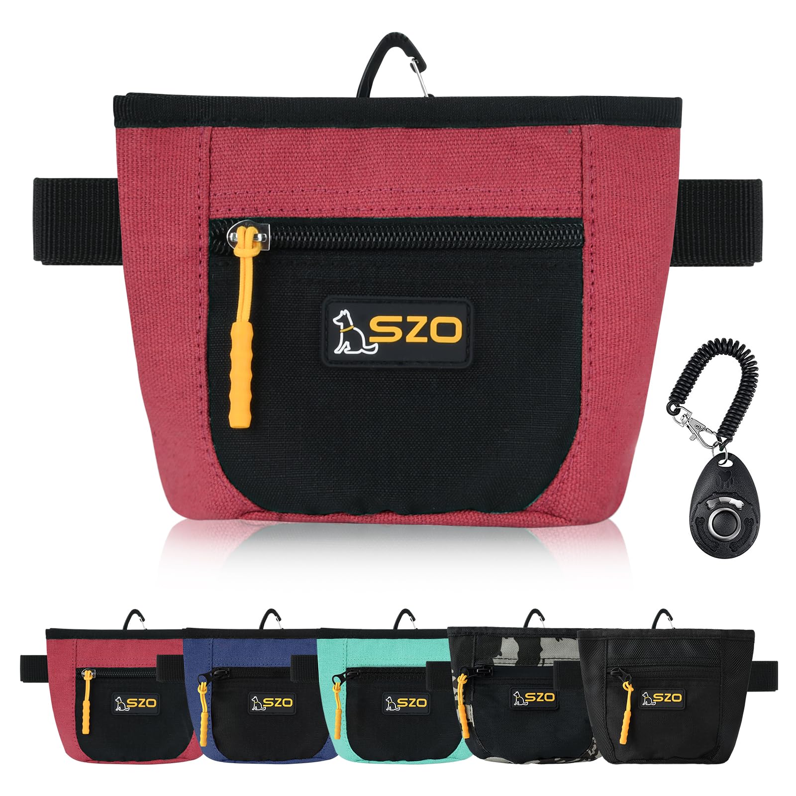 SZO Trousse friandises chien avec fermeture magnétique, accès rapide.