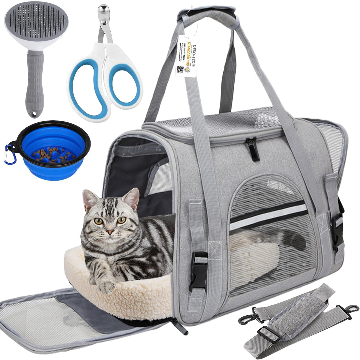 SZZJKJ sac porteur animal avec dimensions adaptées pour voyages confortables.
