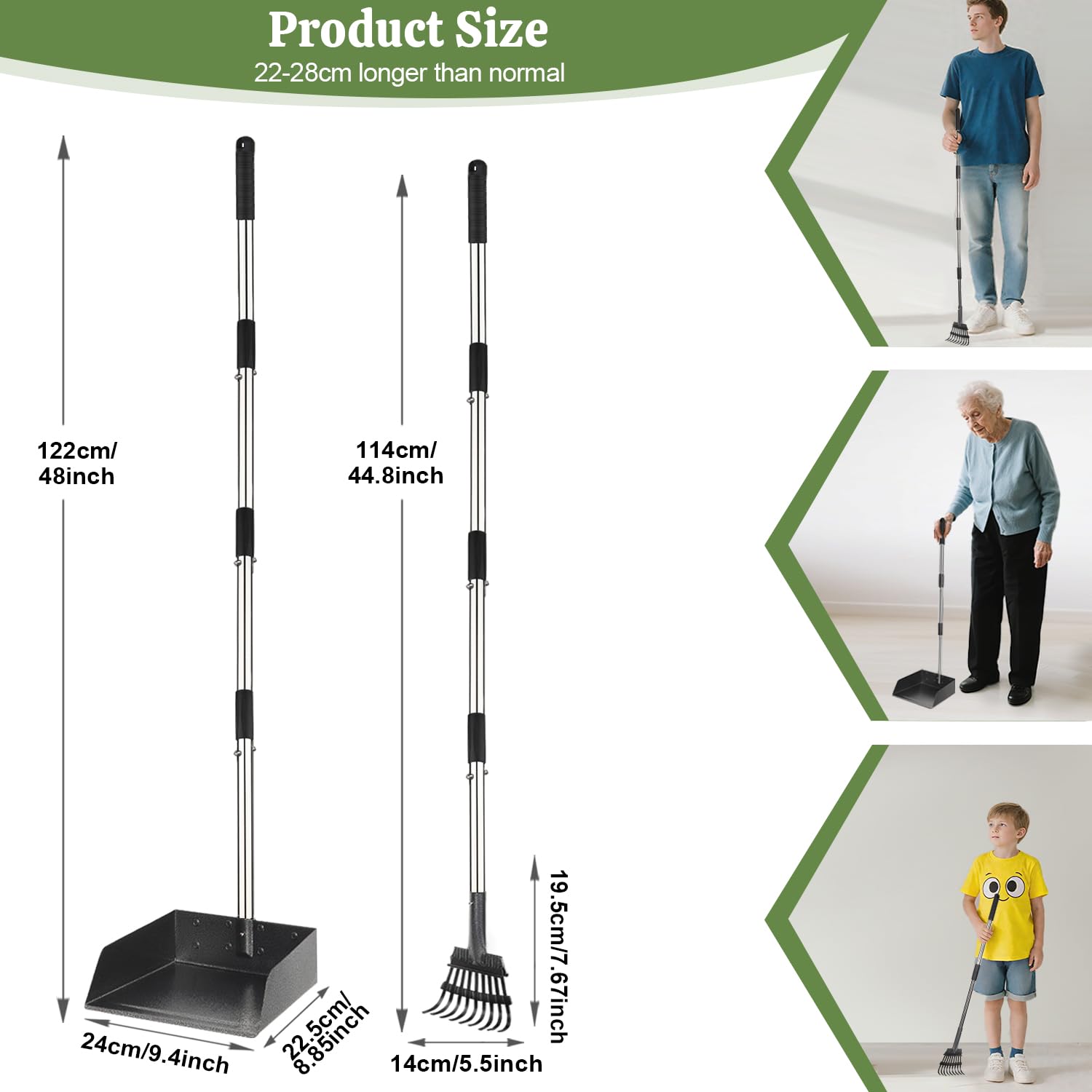 T2Y ramasseur crottes, racloir en acier inoxydable pour un nettoyage précis