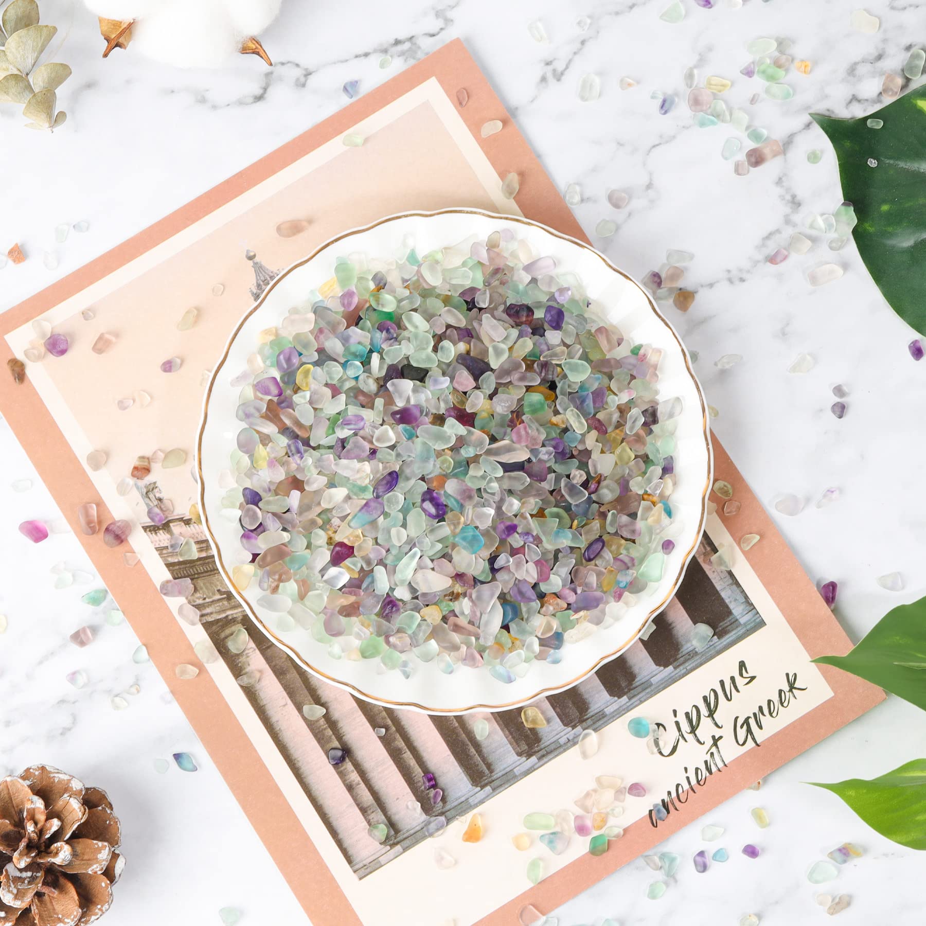 Fluorite colorée T4U accents pour terrariums et projets artistiques.