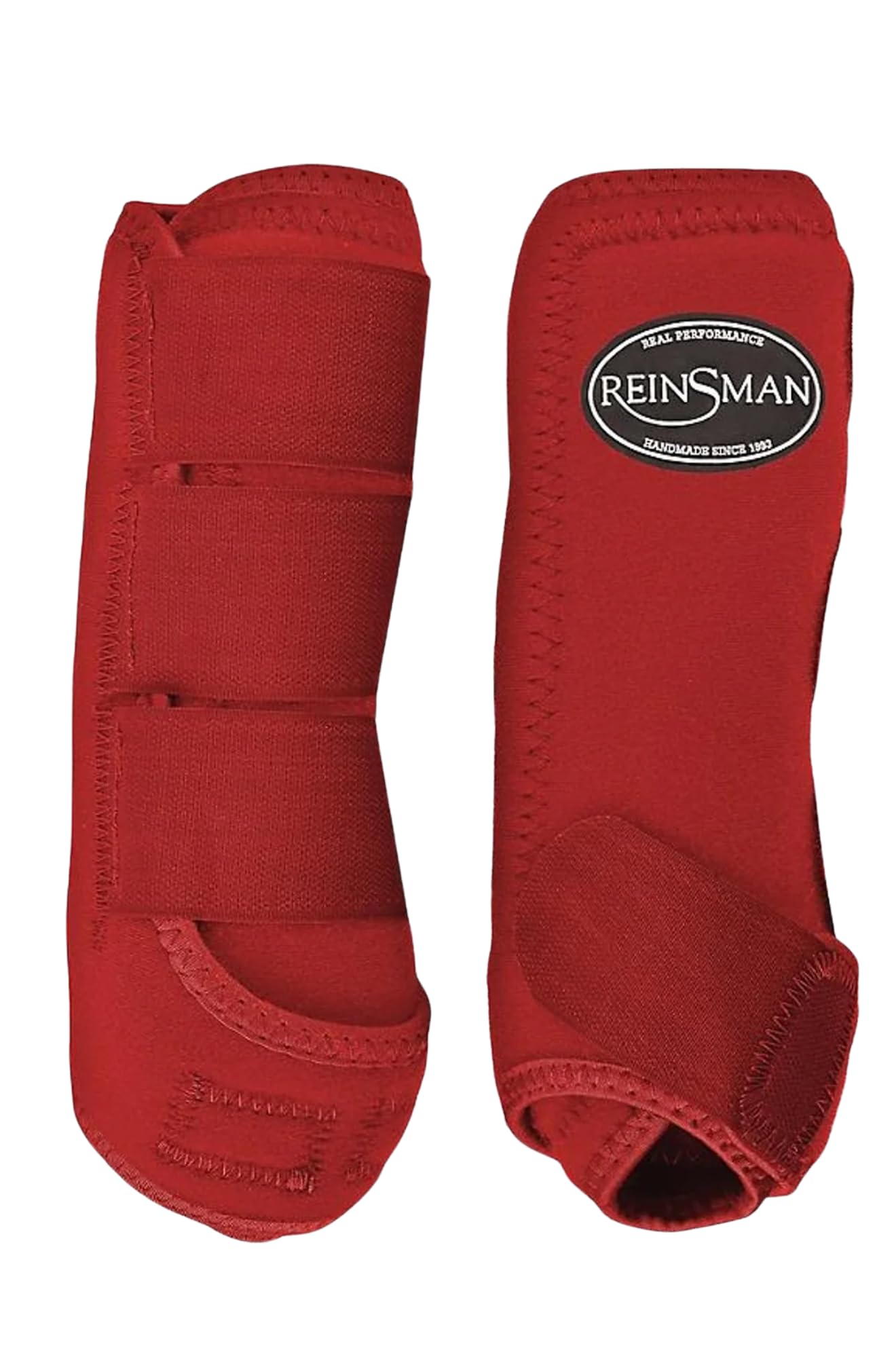 Bottes sport Reinsman Tack Shack Ocala, damier rouge, confort accru et protection des jambes.