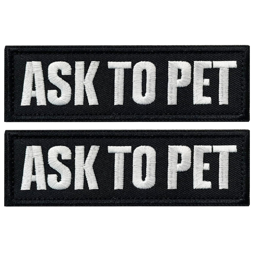 Patch TACVEL Demander au chien sur gilet, fixation facile et amovible.