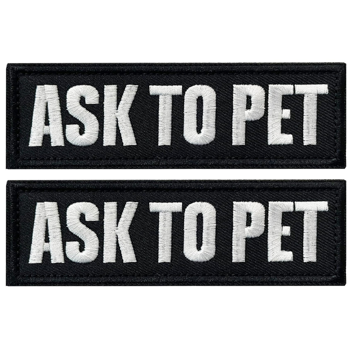 Patch TACVEL Demander au chien sur gilet, fixation facile et amovible.