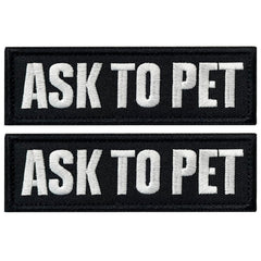 Patch TACVEL Demander au chien sur gilet, fixation facile et amovible.