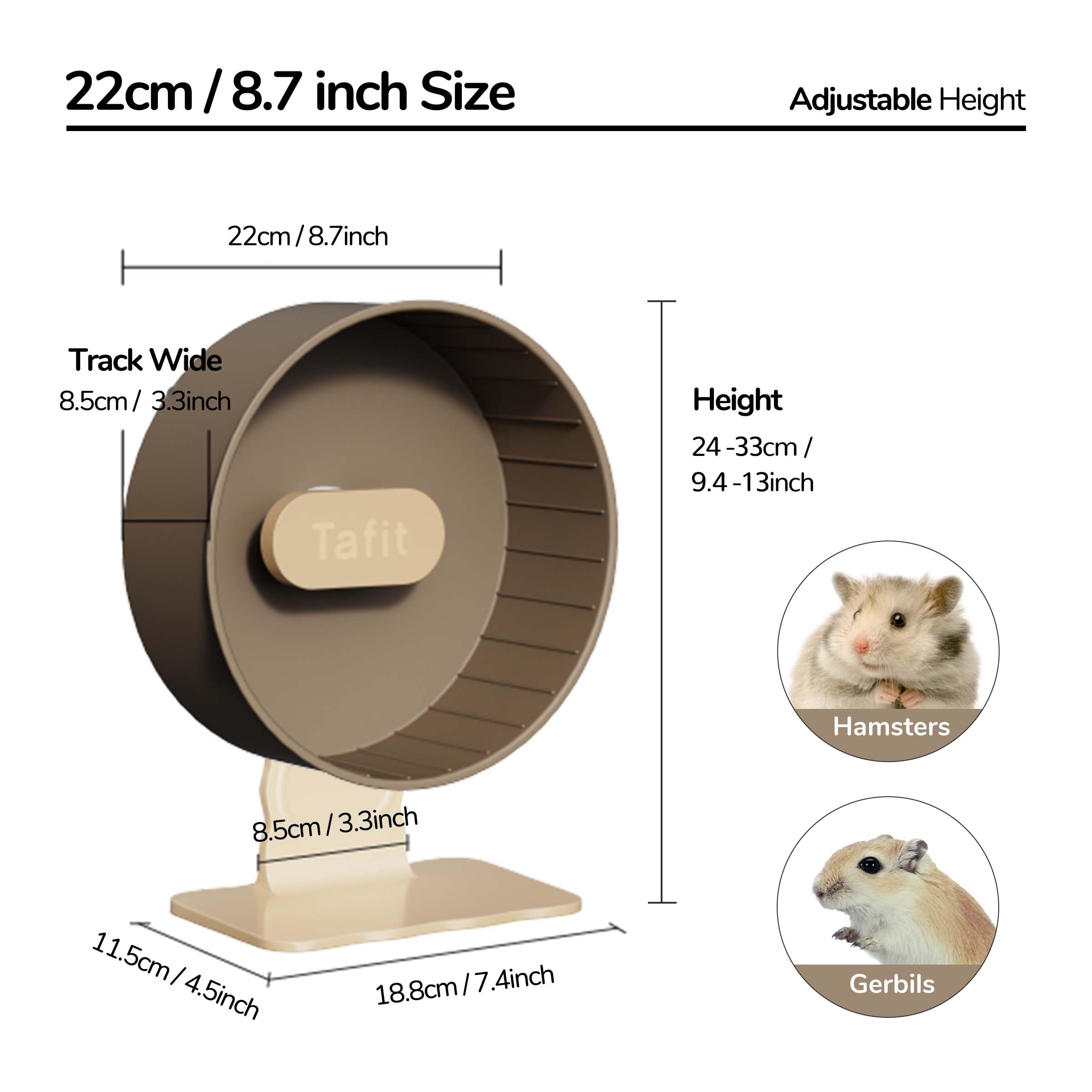 Base monobloc Tafit avec coins arrondis pour stabilité.