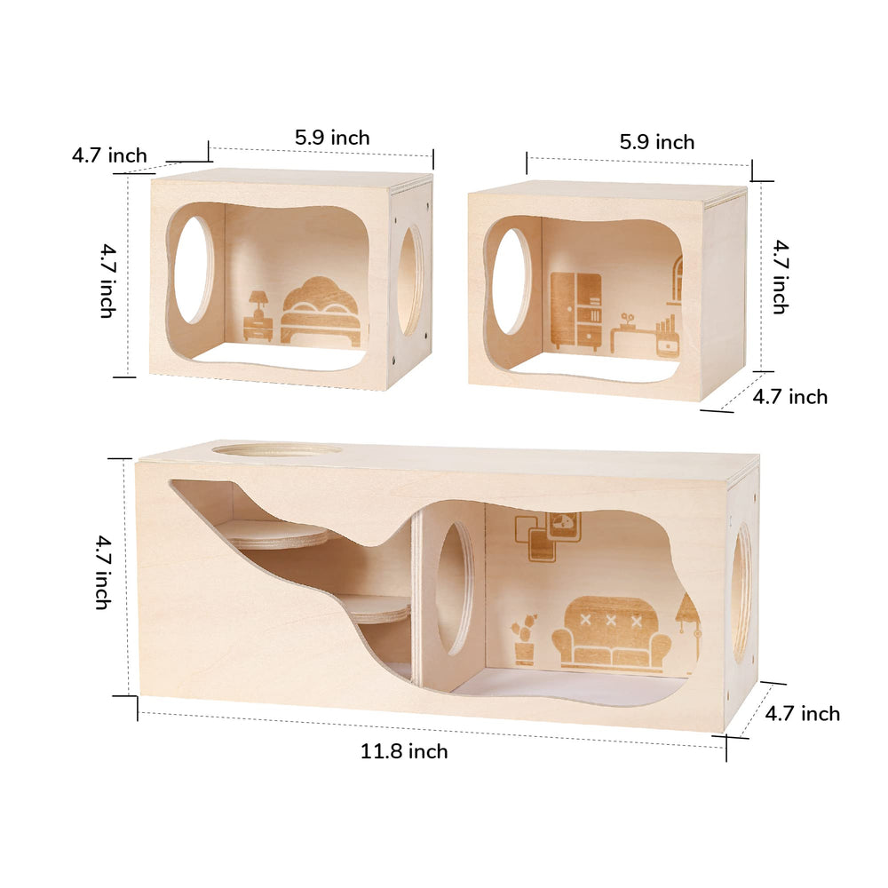 Tafit Hamster Hideout bois sans clous: matériau sûr et durable.