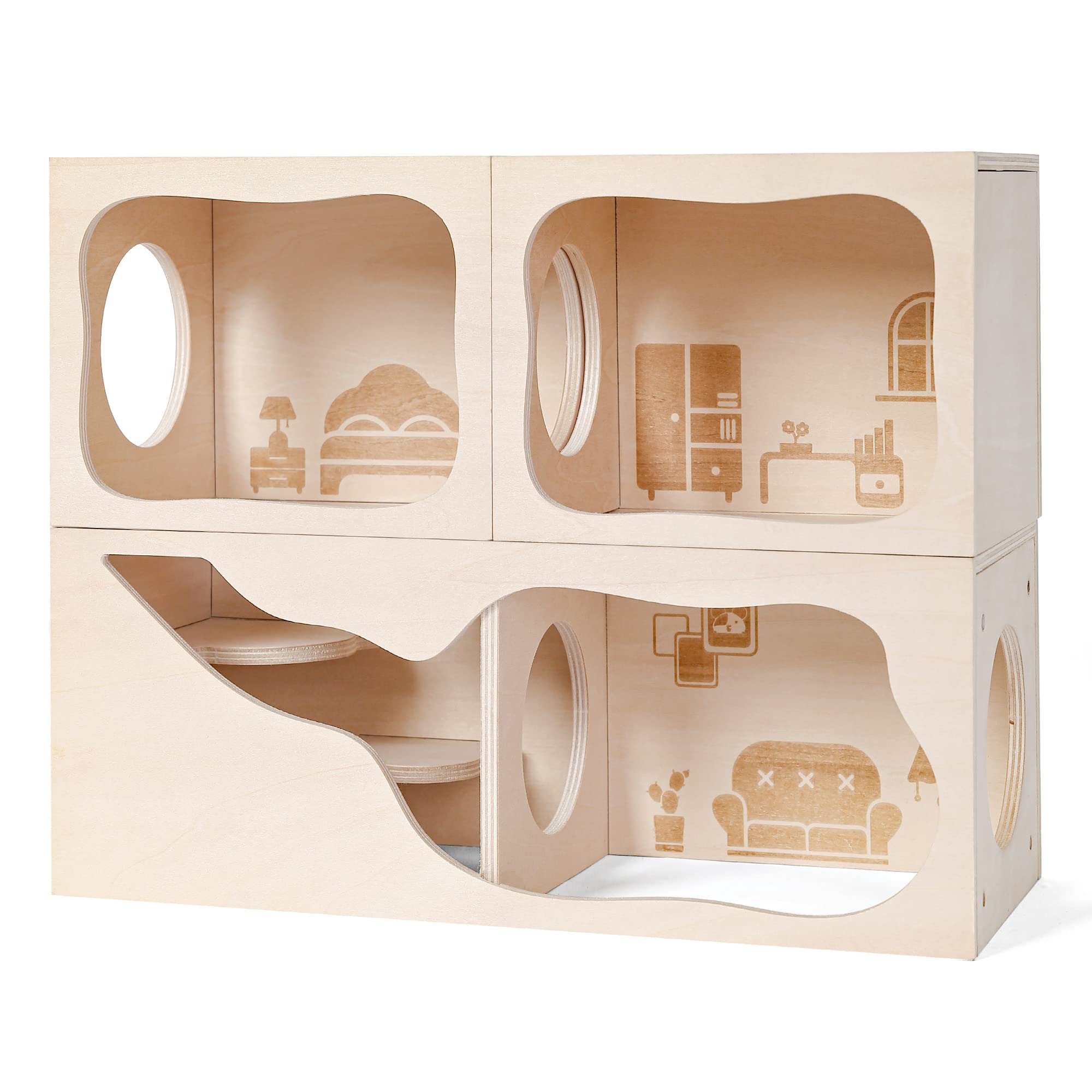 Tafit Hamster Hideout couvercle détachable: observation facilitée sans déranger.