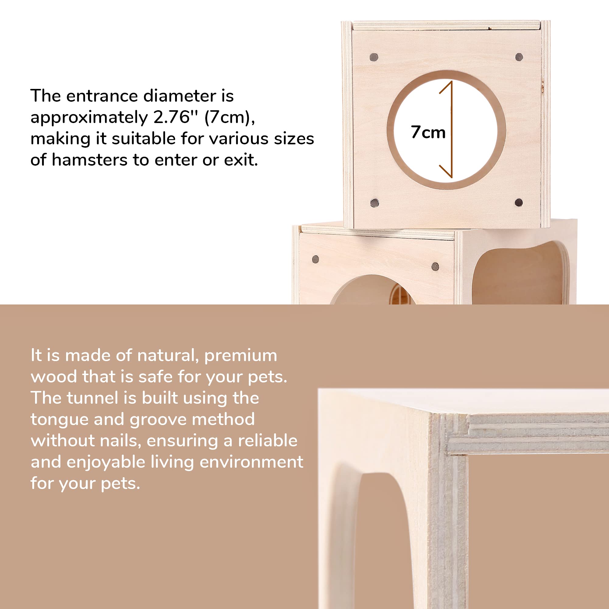 Tafit Hamster Hideout motif gravé au laser: décor réaliste et ambiance chaleureuse.