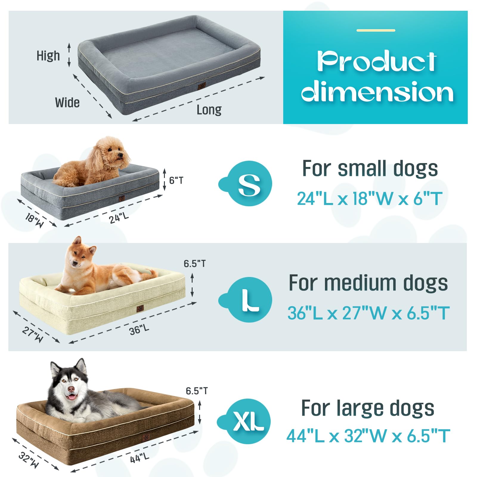 TaiBest utilisation polyvalente: salon, chambre ou terrasse pour grands chiens.