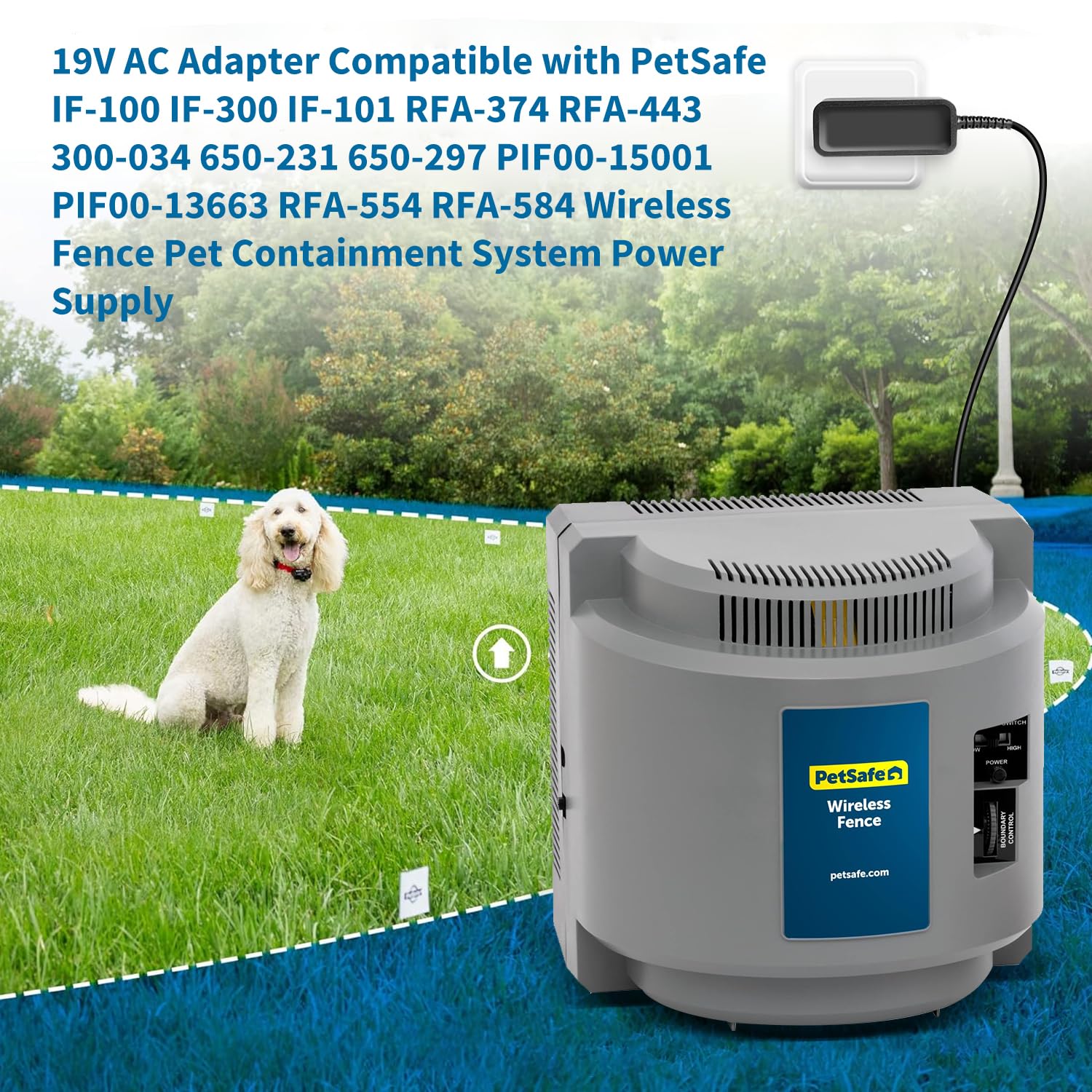 TAIFU PetSafe 19V adaptateur: compatibilité IF101 et PIF300 pour remplacement sûr.
