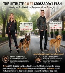 Laisse crossbody Tails & Tales pour course et activités, mains libres.