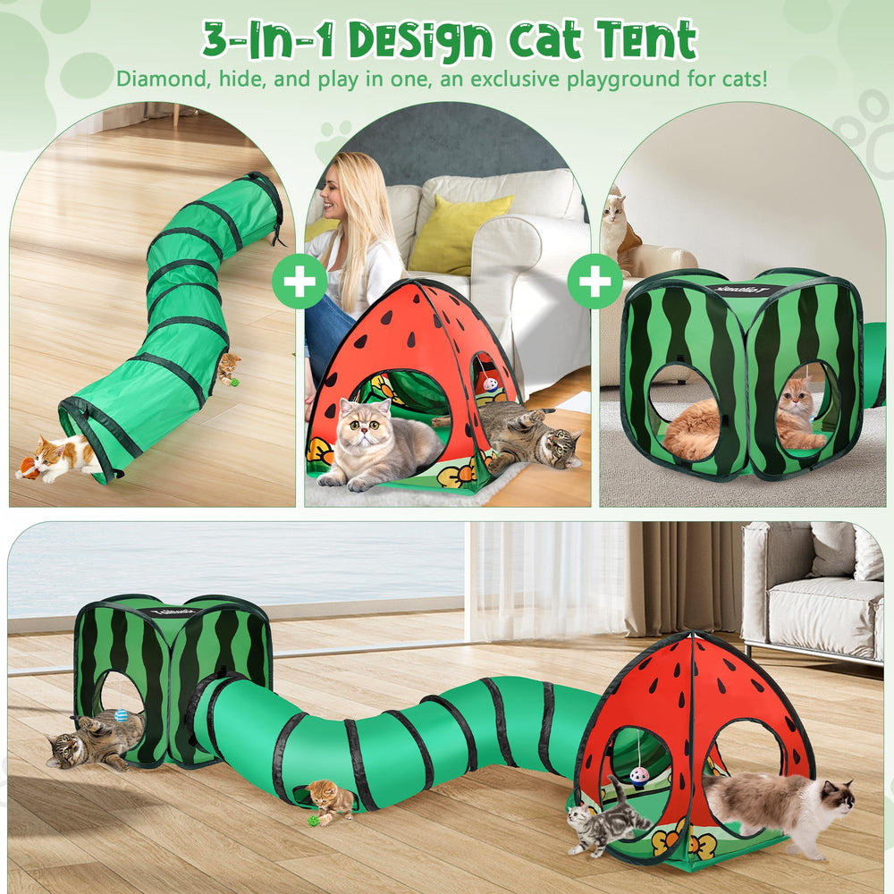 TailTastic cube pop-up tente chat: structure portable et pratique pour le jeu