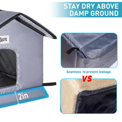 TailTastic isolation intérieure grise: chaleur pour chats par temps froid.