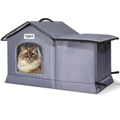 TailTastic maison chat extérieur grise: abri sûr et confortable.