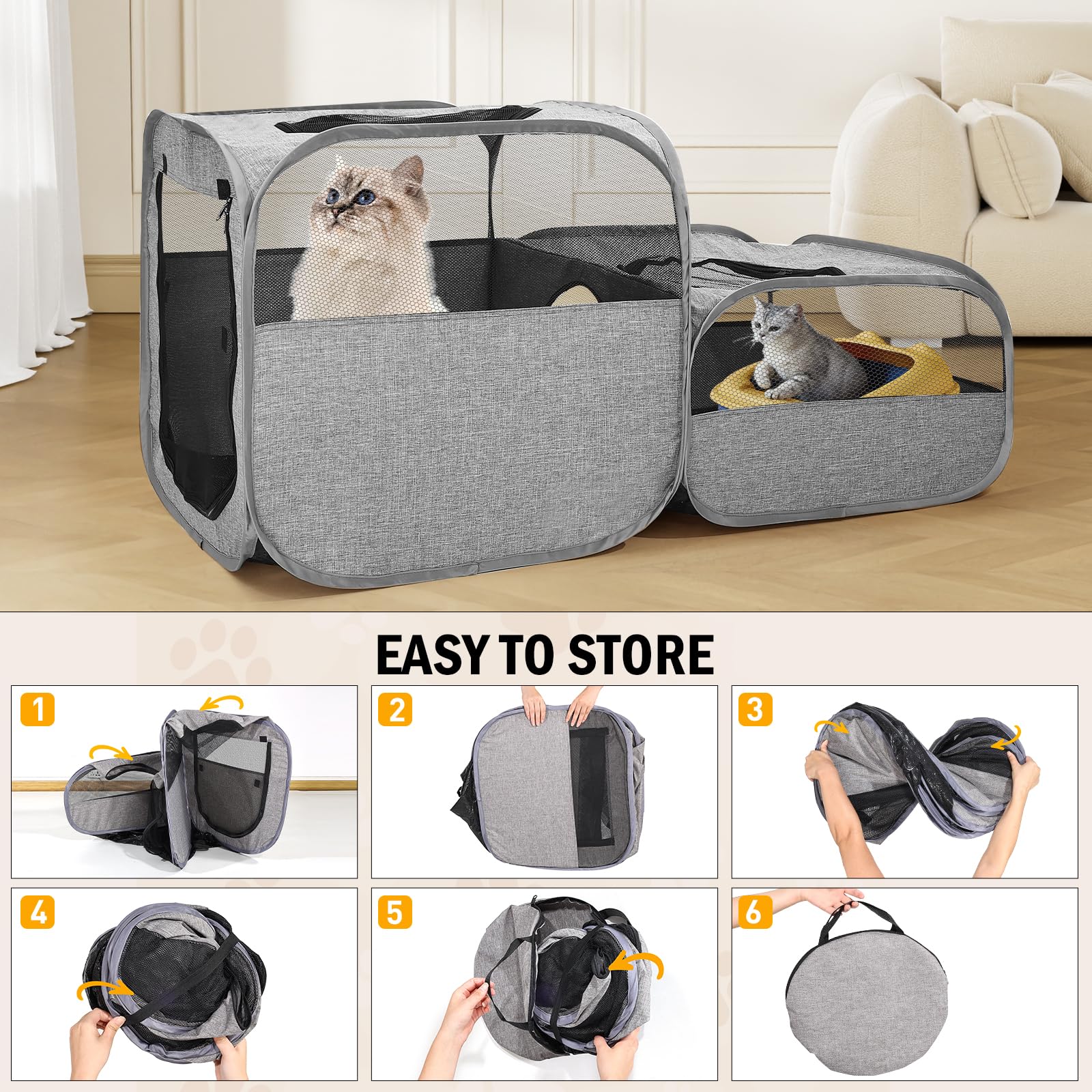 Pliage rapide TailTastic et rangement compact pour les voyages.