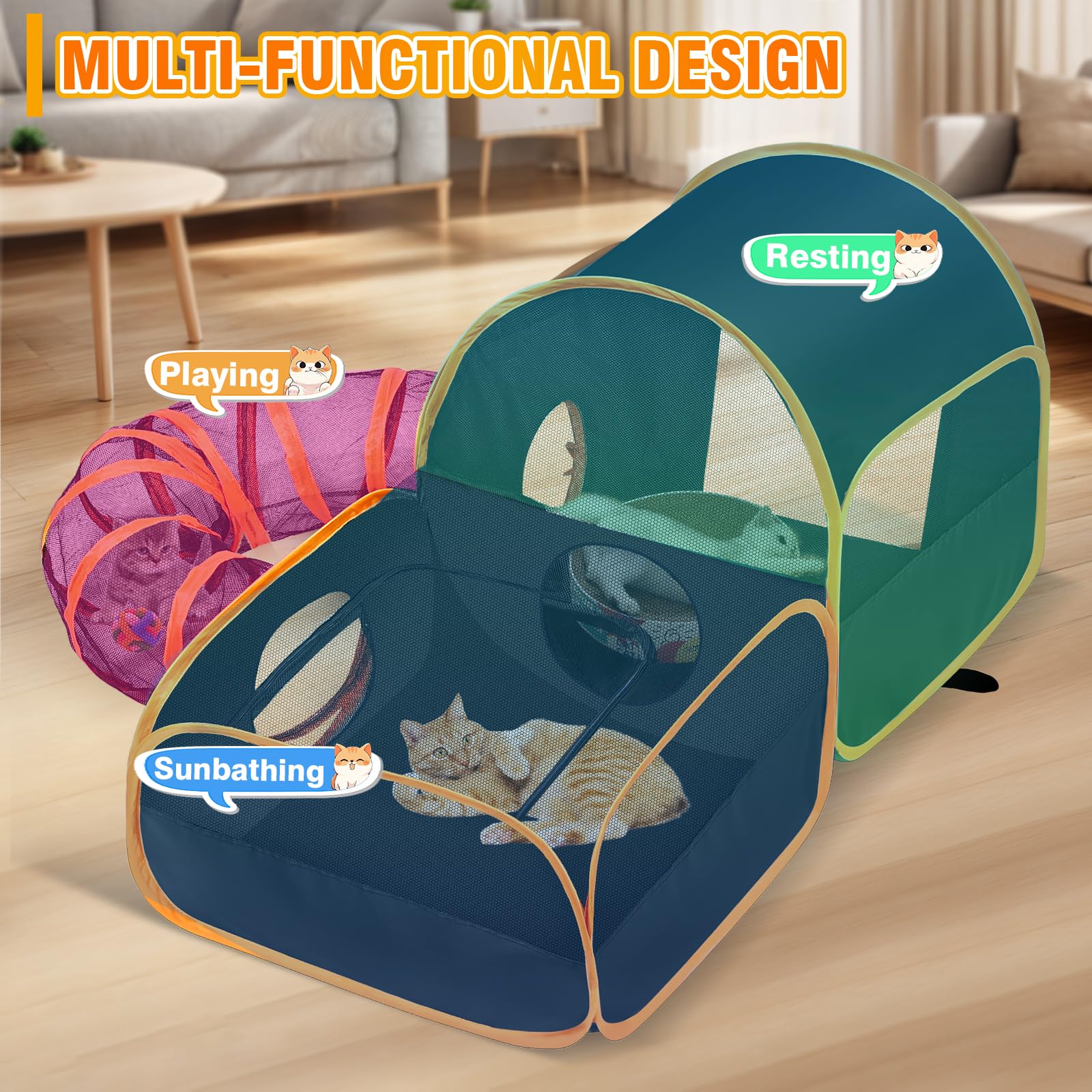 TailTastic tente chat maillage respirant ventilation idéale intérieur extérieur