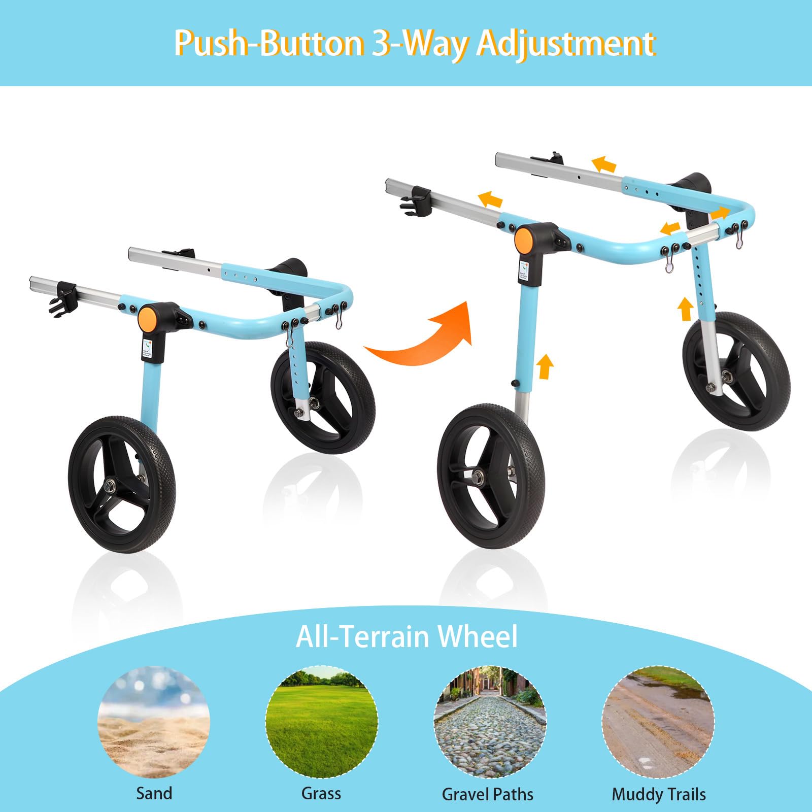 TailWaggers harnais-clip-rapide installation simple pour chien.