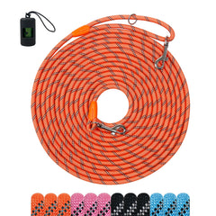 Laisse Tairro 6ft orange avec mousqueton tournant pour balades sans emmêlement.