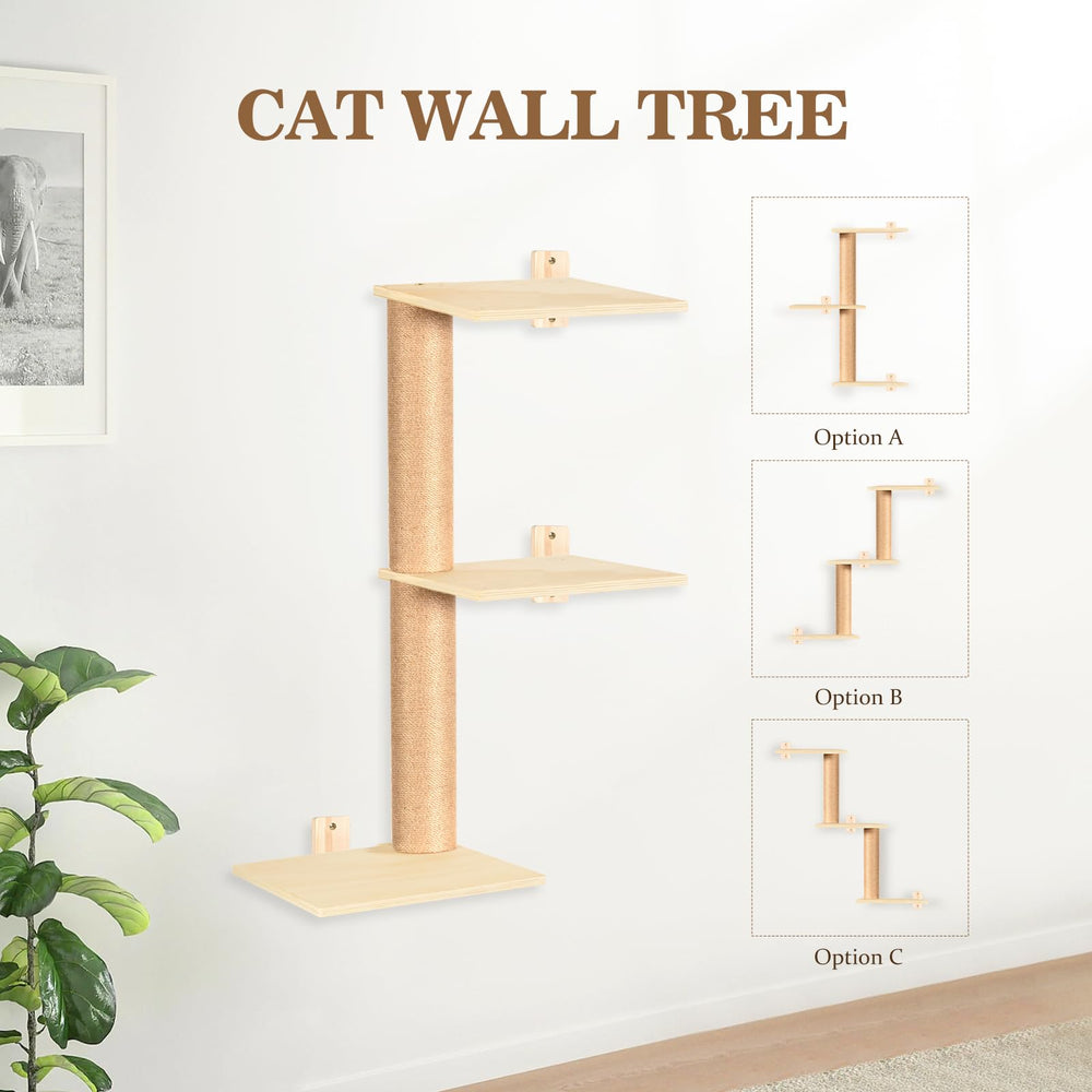 TAKEKIT escaliers muraux chat, encouragent les sauts contrôlés et la curiosité.